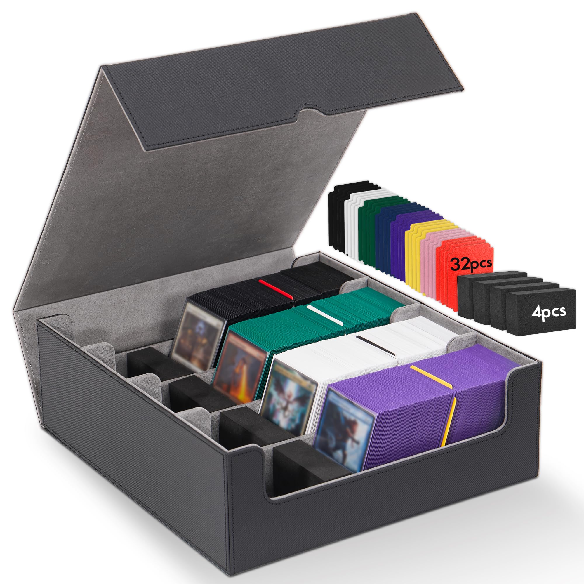 Amazon.com: Zettokete Trading Card Storage Box 2400+,4 Row MTG