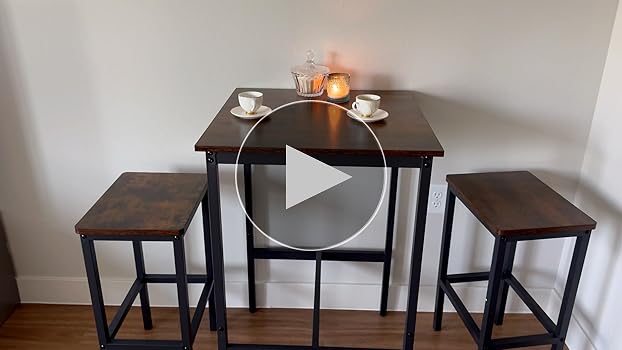 直接取引 VASAGLE Industrial Bar Table Set Amazon.com: VASAGLE Bar Table and 2 Bar Stools Industrial