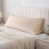 Vista 2 de Leeden - Funda de almohada corporal 100% algodón, 800 hilos, 21x54, funda de almohada corporal suave y transpirable larga para adultos y mujeres