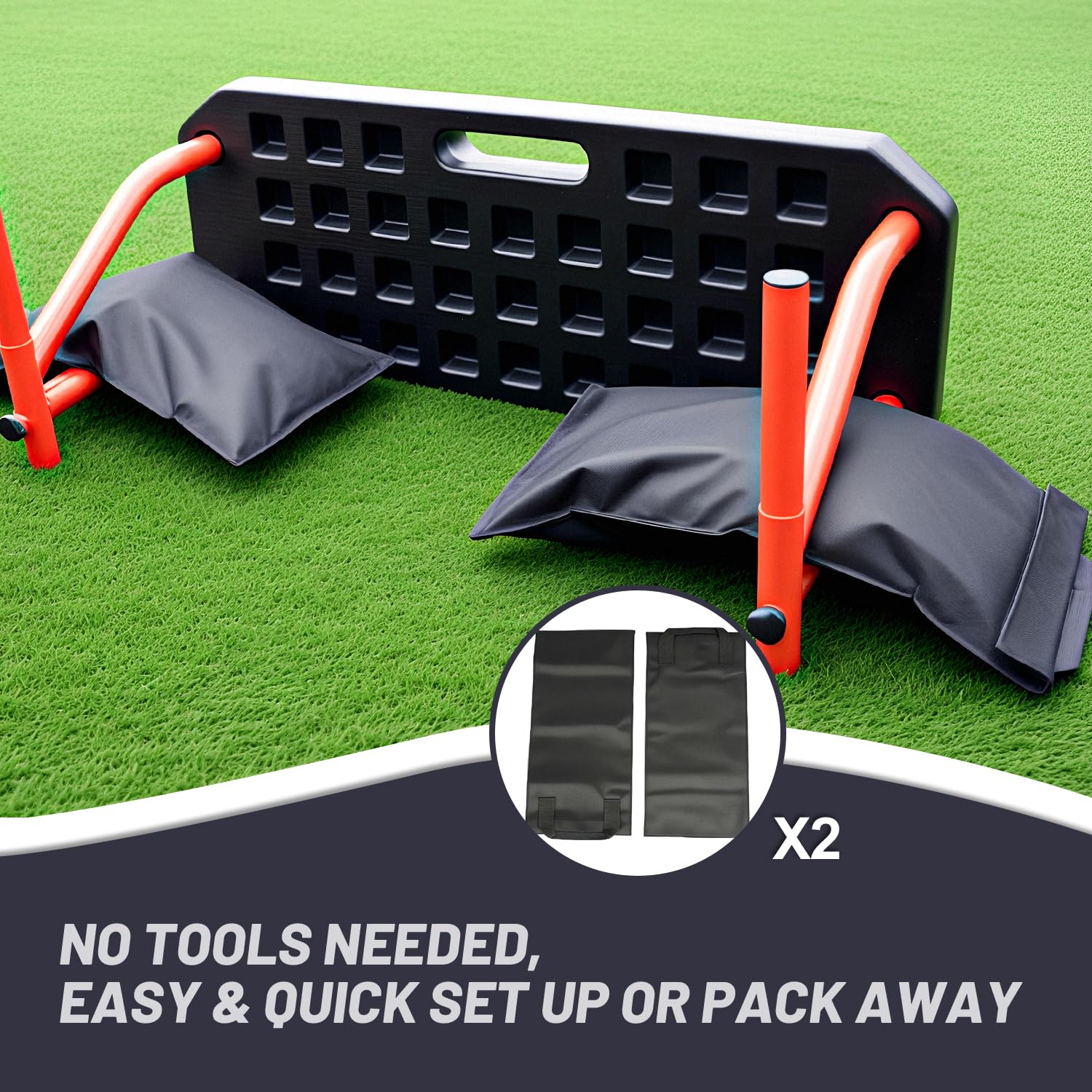 JASCOPRO Fußball Rebound Board, tragbarer Dual-Oberflächen Trainer mit verstellbarem Winkel (60°-120°), 6 Rückprallmodi für Ballkontrolle & Passtraining, Sport Fußballtore inkl. 2 Sandsäcken