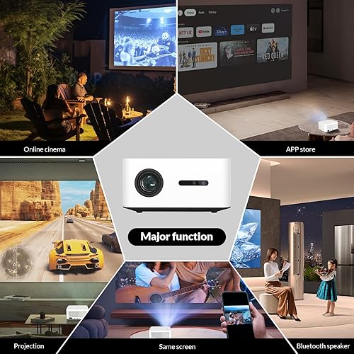 Miniatura 7 de Proyector inteligente Google TV con WiFi y Bluetooth, compatible con 4K, enfoque automático y Keystone, Dolby Audio, película nativa 1080P, mini