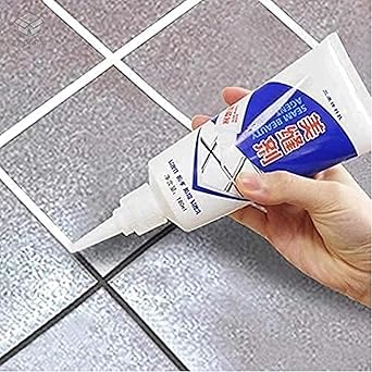 BODARA | Tiles Gap Filler Waterproof Crack Grout Gap Filler Agent Water Resistant Silicone Sealant for DIY Home Sink Gaps/Grouts Repair Filler Tube Paste for Kitchen, Bathroom (180 ML)