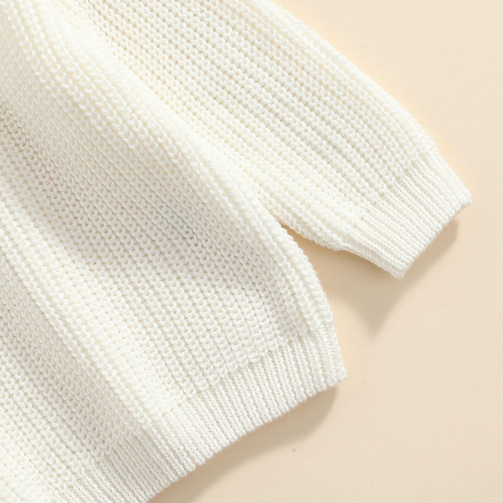 Baby Oversized Knitted Jumper Girls Boys Winter Ribbed Knit Sweater Chunky Pullover Long Sleeve Knitwear Top Soft Unisex Toddler Baby Clothes Autumn Outwear — view 5