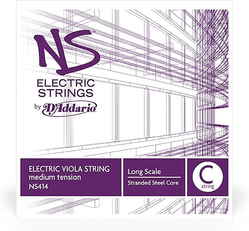 Miniatura 7 de D'Addario NS Electric - Juego de cuerdas para viola, escala larga, tensión media