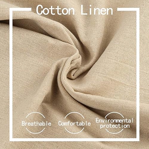 Miniatura 3 de Tela de costura de lino de color natural, (59 x 19 pulgadas), tela de lino de gran tamaño, tela de lino para hacer ropa, manualidades, tapicería,