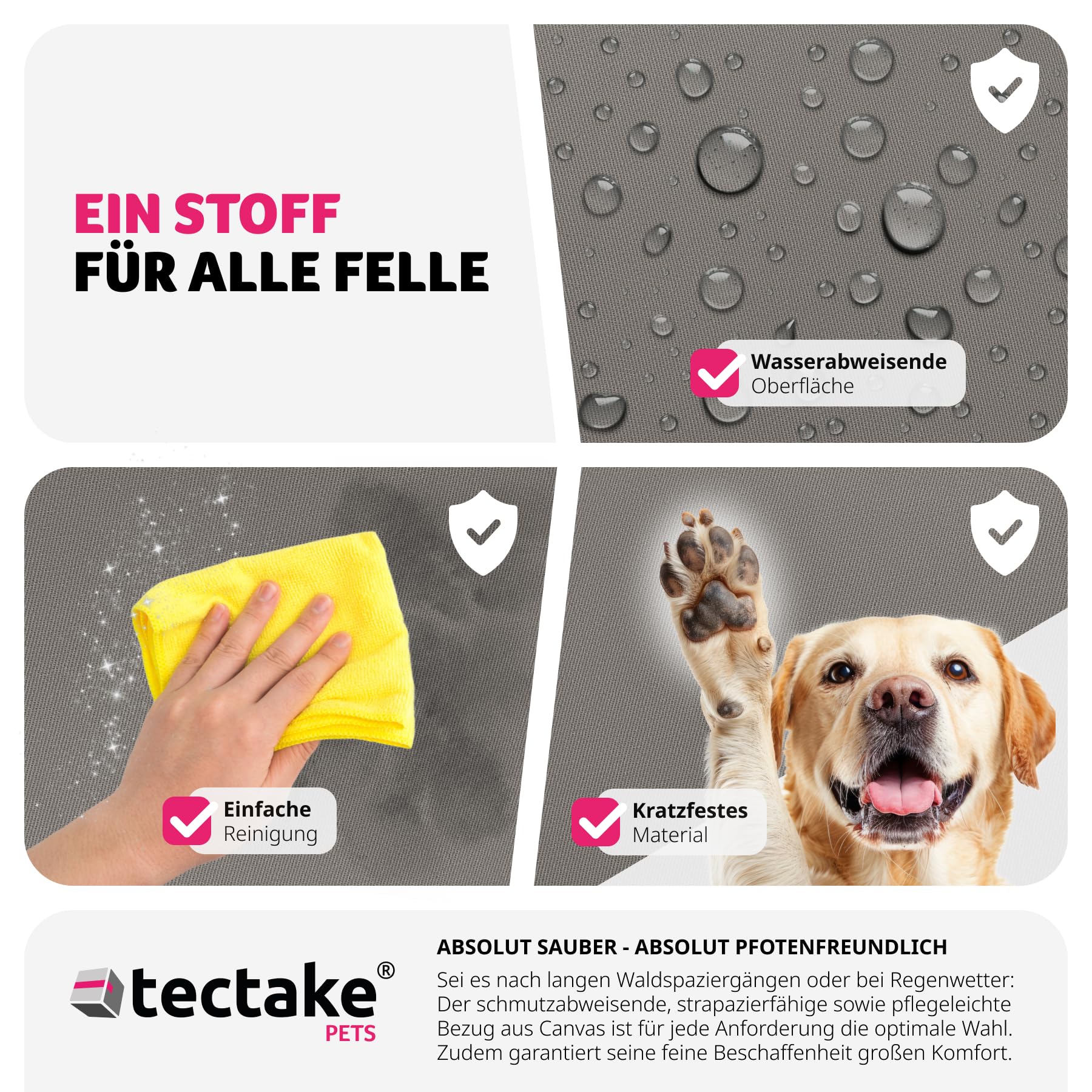 tectake® Hundesitz, Autositz für Hunde, Hunde Autositz für Rückbank, Beifahrer oder Rücksitz, Reisebett Hund, mit Hundegurt, Sitzerhöhung mit Hundeanschnaller, Hundebett mit Anschnaller - grau