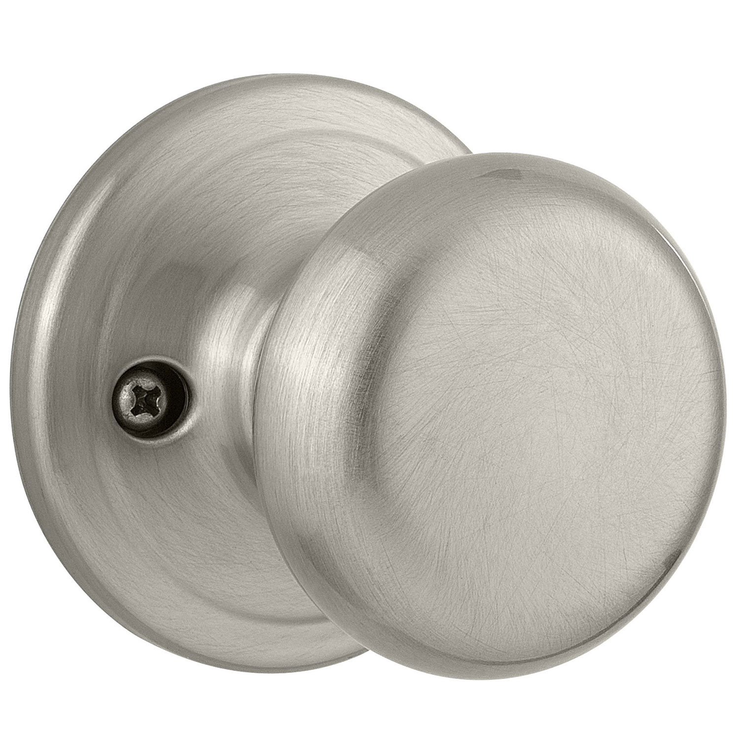 KwiksetHancock Half-Dummy Inactive Door Knob with Microban Antimicrobial Protection in Satin Nickel