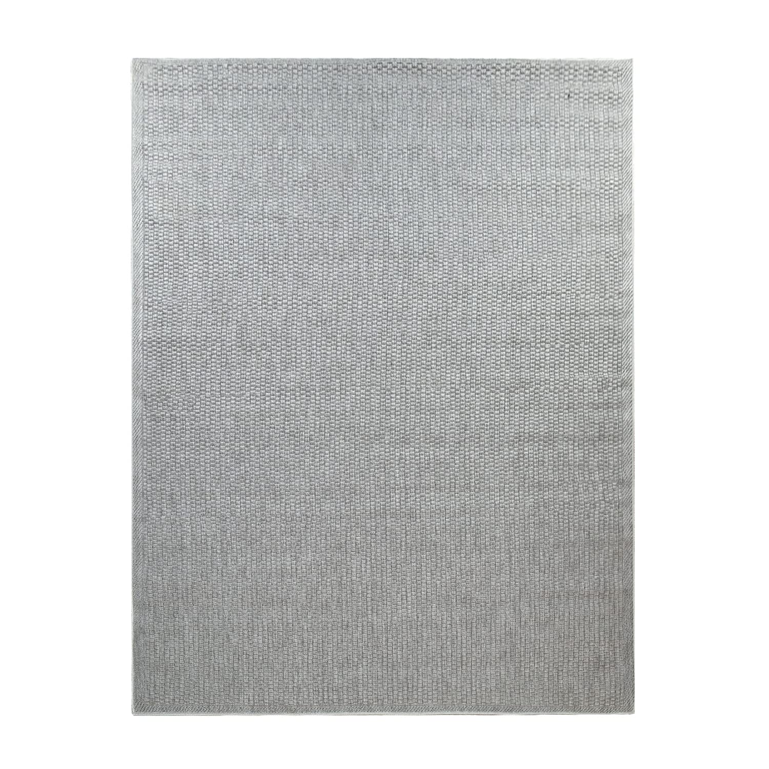 TT Home In-& Outdoorteppich Terrasse Küche Balkon Wetterbeständig Modern Unifarben, Farbe: Grau, Größe:140x200 cm