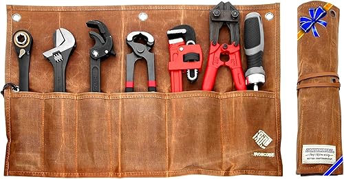 Miniatura 10 de Bolsa de herramientas, bolsa de almacenamiento enrollable para herramientas manuales y llaves