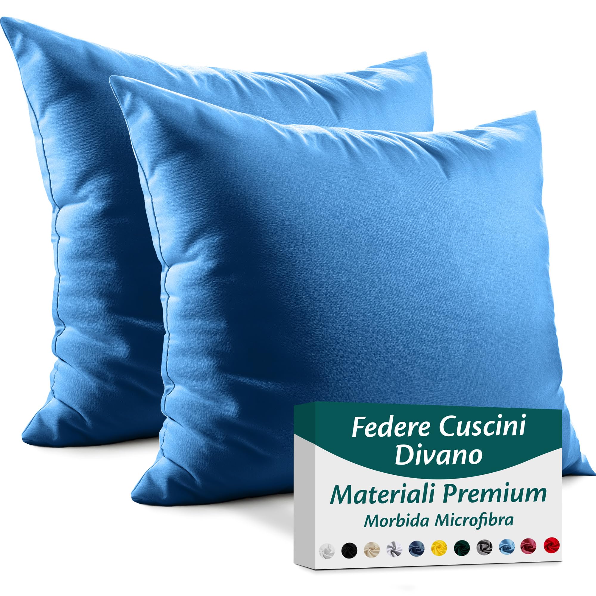 Set di fodere per cuscini Boho 45x45, set di fodere per cuscini decorativi geometrici moderni astratti di metà secolo, blu giallo arancione bruciato | Leroy Merlin