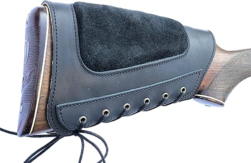 Miniatura 4 de Funda de cuero genuino para soporte de munición con relleno de gamuza para mejillas