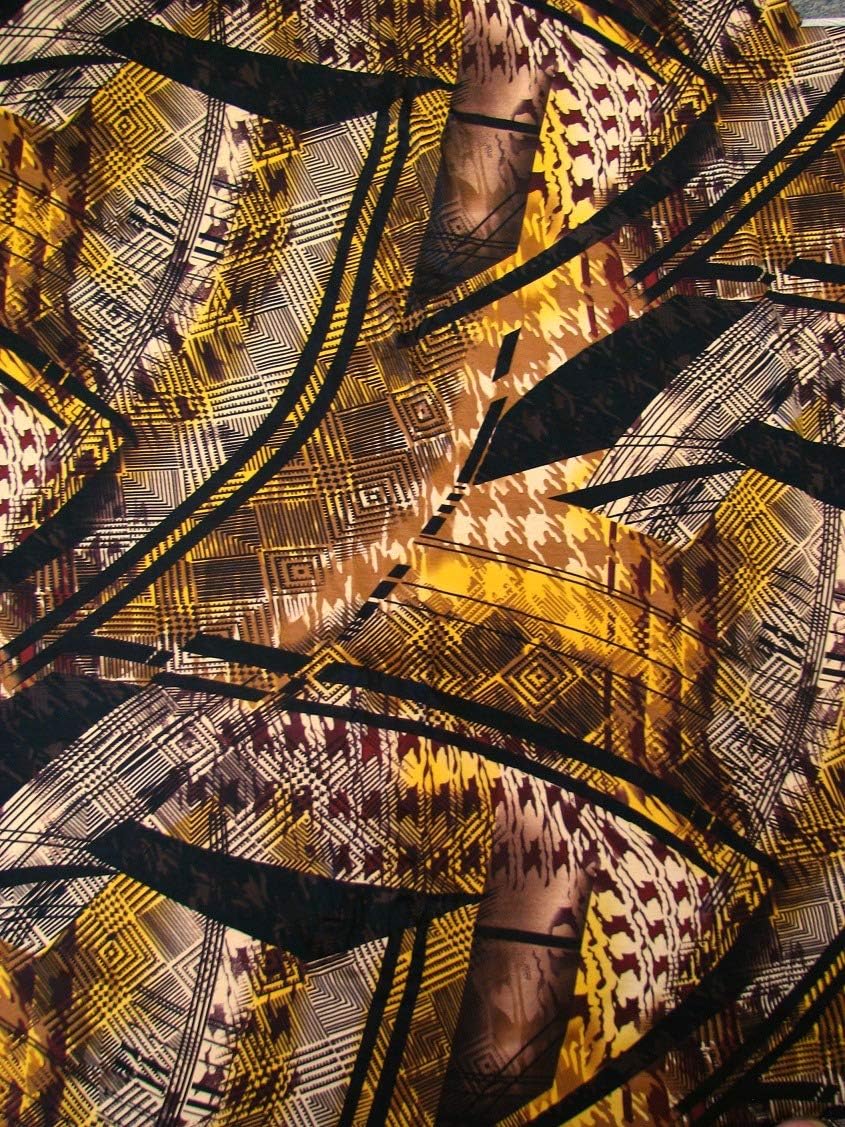 Rayon Modal Spandex Jersey Geometric Print Fabric by The Yard