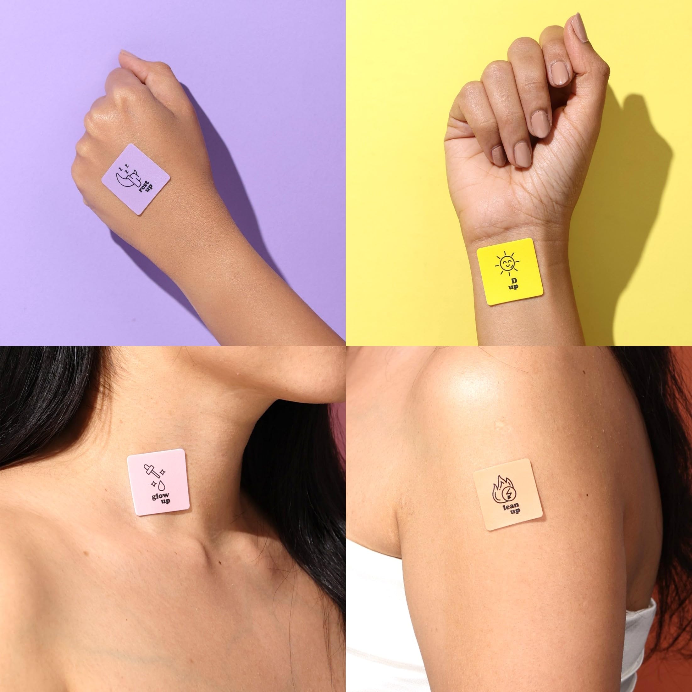 The Patch Combo, 120 Count Transdermal Patches for Health, Beauty, Vitality and Sleep | Contains 30 units each from D up, Rest up, Glow up and Lean up | Loaded with multivitamins — Amazon image 4