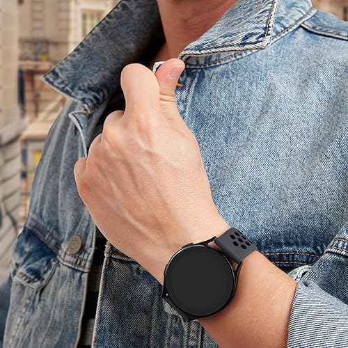 Miniatura 5 de Correa deportiva compatible con Samsung Galaxy Watch 3 correas de 1.772 in para mujeres y hombres, correa de repuesto de silicona suave de 0.866