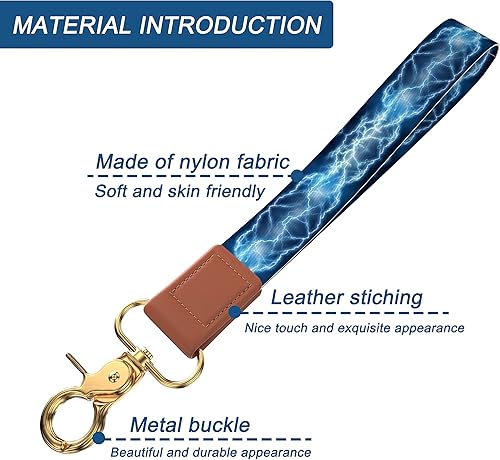 Miniatura 4 de Llavero con cordón de muñeca, llavero de automóvil, llavero de pulsera para mujeres y hombres