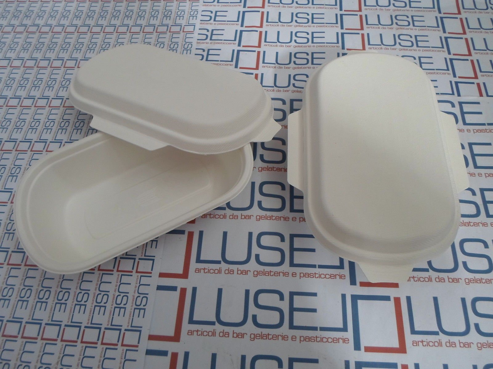 PZ 50 VASCHETTE TERMICHE CC 1000 BIOLOGICHE PER ALIMENTI IN CARTONE IN POLPA DI CELLULOSA