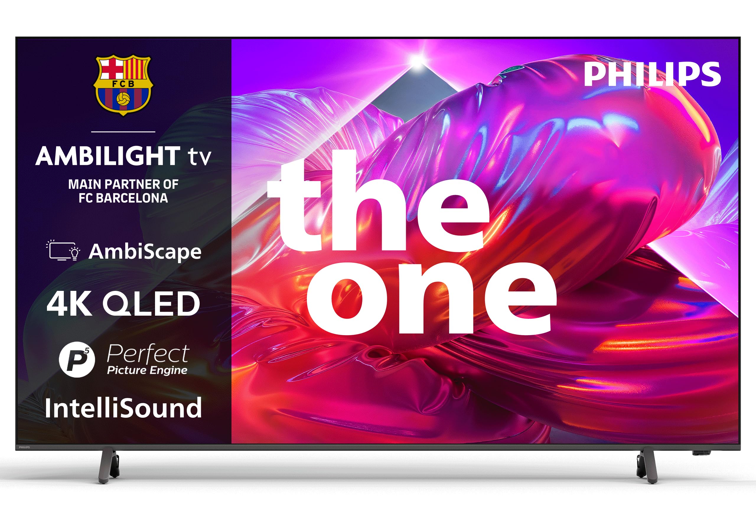 PHILIPS Ambilight TV 75PQS9011/12 75 Zoll 4K QLED Smart-TV | Pixel Precise Ultra HD, Titan OS, Dolby Atmos Sound