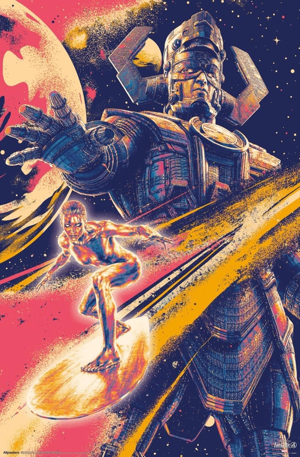 Marvel Fantastic Four: First Steps (2025) - Galactus & Silver Surfer Wall Poster, 19L" x 13W", Premium Unframed Version