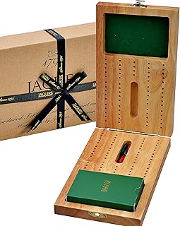 Jaques of London Cribbage Board | Luxury Cribbage Set With Cards And Case | Premium Cribbage | Ideal Cribbage Board | Since 1795