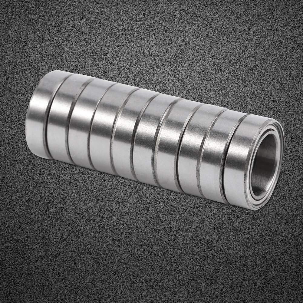 10 Roulements à Billes Miniatures 6700ZZ - Acier Chromé, 10x15x4mm, Joint Métallique, Pour Modélisme, CNC