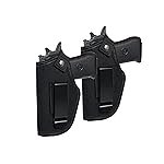 Vacod Universal Gun Holster for Concealed Carry Inside or Outside The Waistband Pistols Holsters for Right and Left Hand Draw Holster for Men/Women Fits Subcompact and Compact Handguns,Black (2)