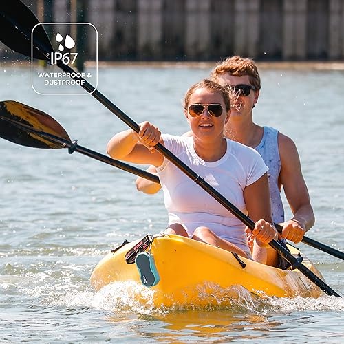 Vista 3 de Altec Lansing Baby Boom XL - Altavoz Bluetooth impermeable, altavoz inalámbrico y portátil para viajes y uso al aire libre, graves profundos y Azul