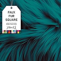 Vista 86 de FabricLA Cuadrado de piel sintética lanuda – 30 x 30 pulgadas precortado – Utiliza tela de piel sintética para bricolaje, decoración de piel