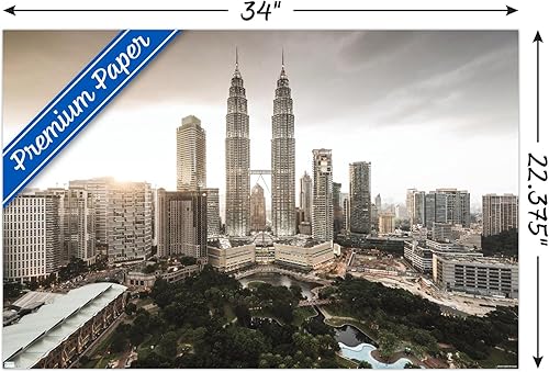 Miniatura 3 de Trends International Maravillas del mundo - Póster de pared de las Torres Petronas