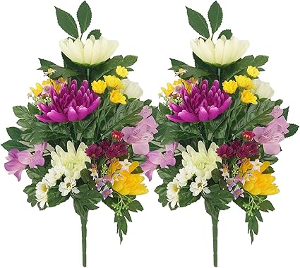 Amazon 漆ぷろだくと お墓用 仏花 1対 51cm 造花 お仏壇用 大 造花 オンライン通販