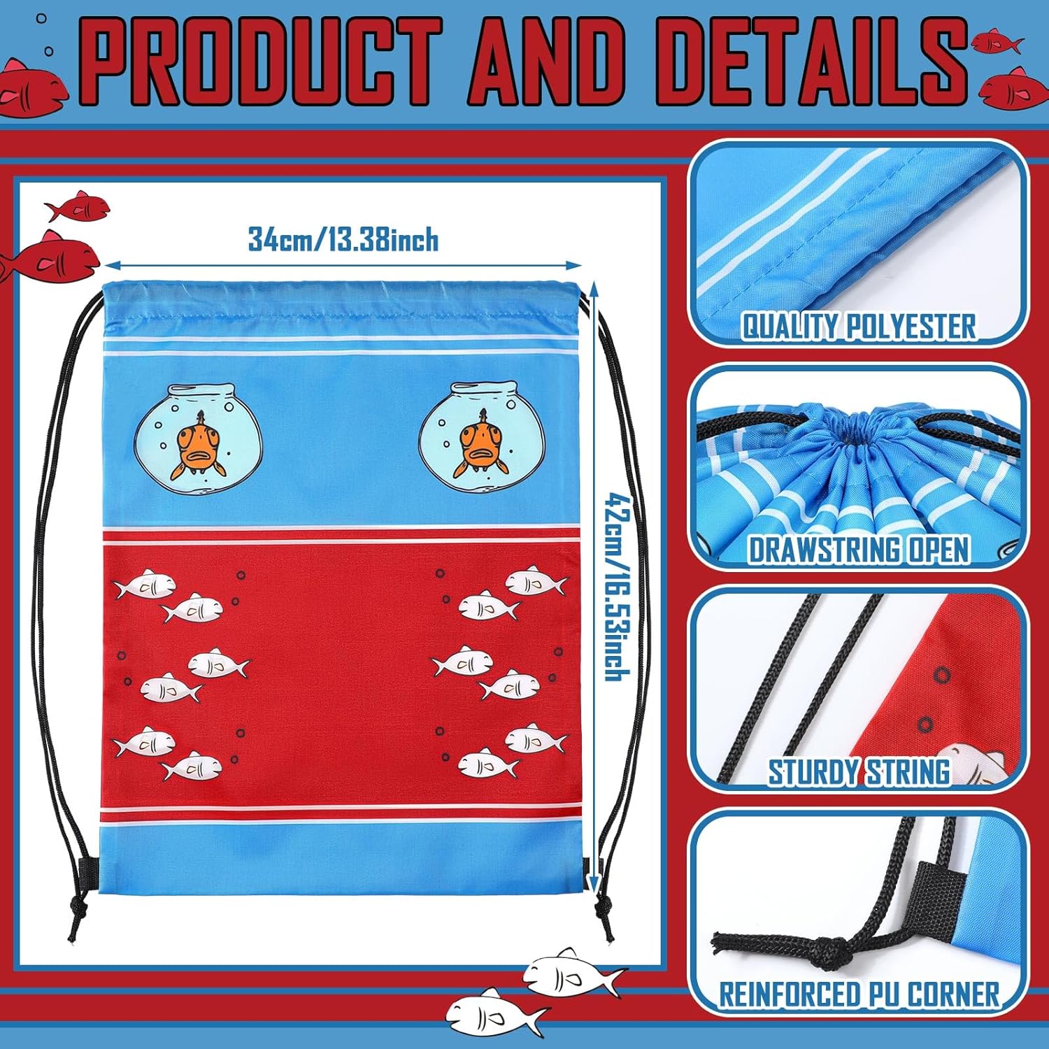 24 Pcs Cartoon Drawstring Bags Bulk Treat Backpacks Bags Carrying Binder Folder Computer Decorations for Writing Teacher Reader Book Lover Birthday Party Favors