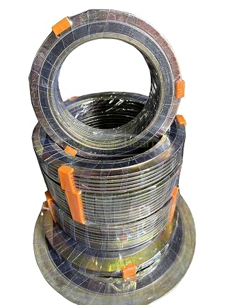 GemmySeal Spiral Wound Gasket with CS Inner&Outer Ring,Graphite Filled,5Pcs 1-1/4 DN32-150lb