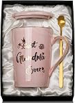 Aunt Gifts from Niece Nephew - Christmas Mothers Day Gifts for Aunt - Best Auntie Ever Mug - Funny Birthday Gifts for Auntie, Anutie in Law - 14oz Pink Marble Ceramic Coffee Mug Printed with Gold