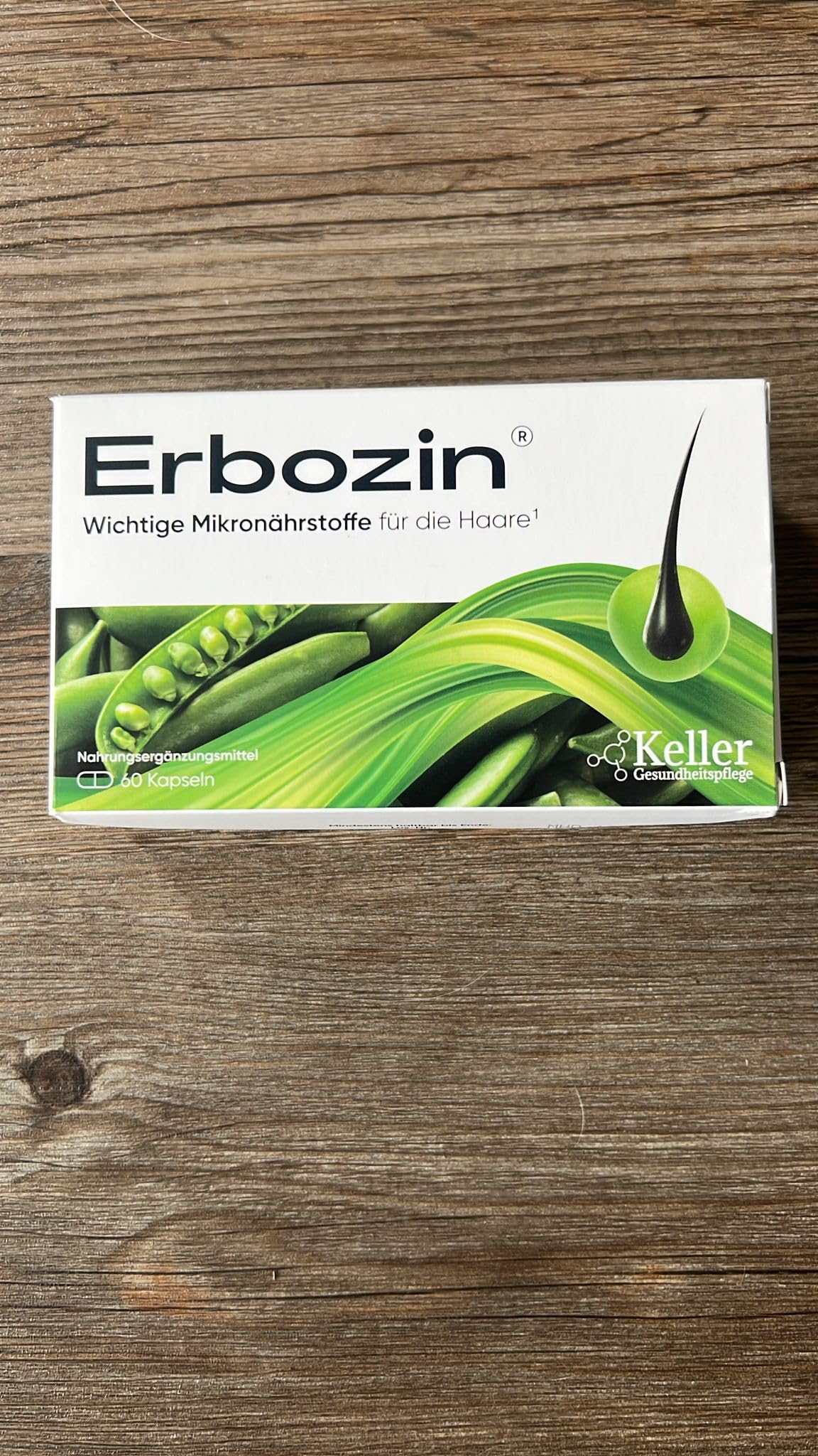 Erbozin® Kapseln – Haarpflege Nahrungsergänzung – Erbsen‑Extrakt Astaxanthin Rotkleeblatt‑Extrakt – Vegan – 90 Tage Garantie – Made in Germany – 60 Kapseln – 30 Tage Packung