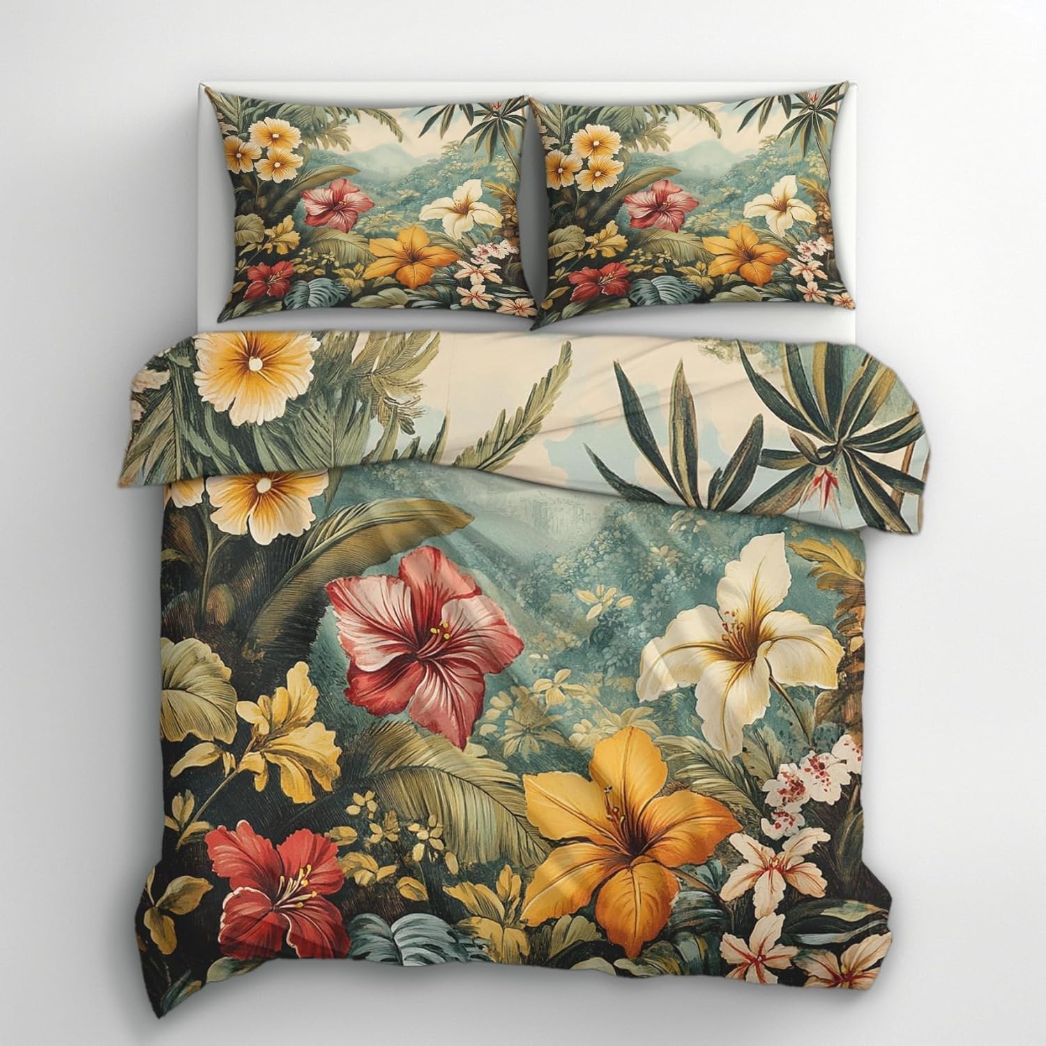 Housse de couette 200x200 cm style nature pour chambre parentale cocooning