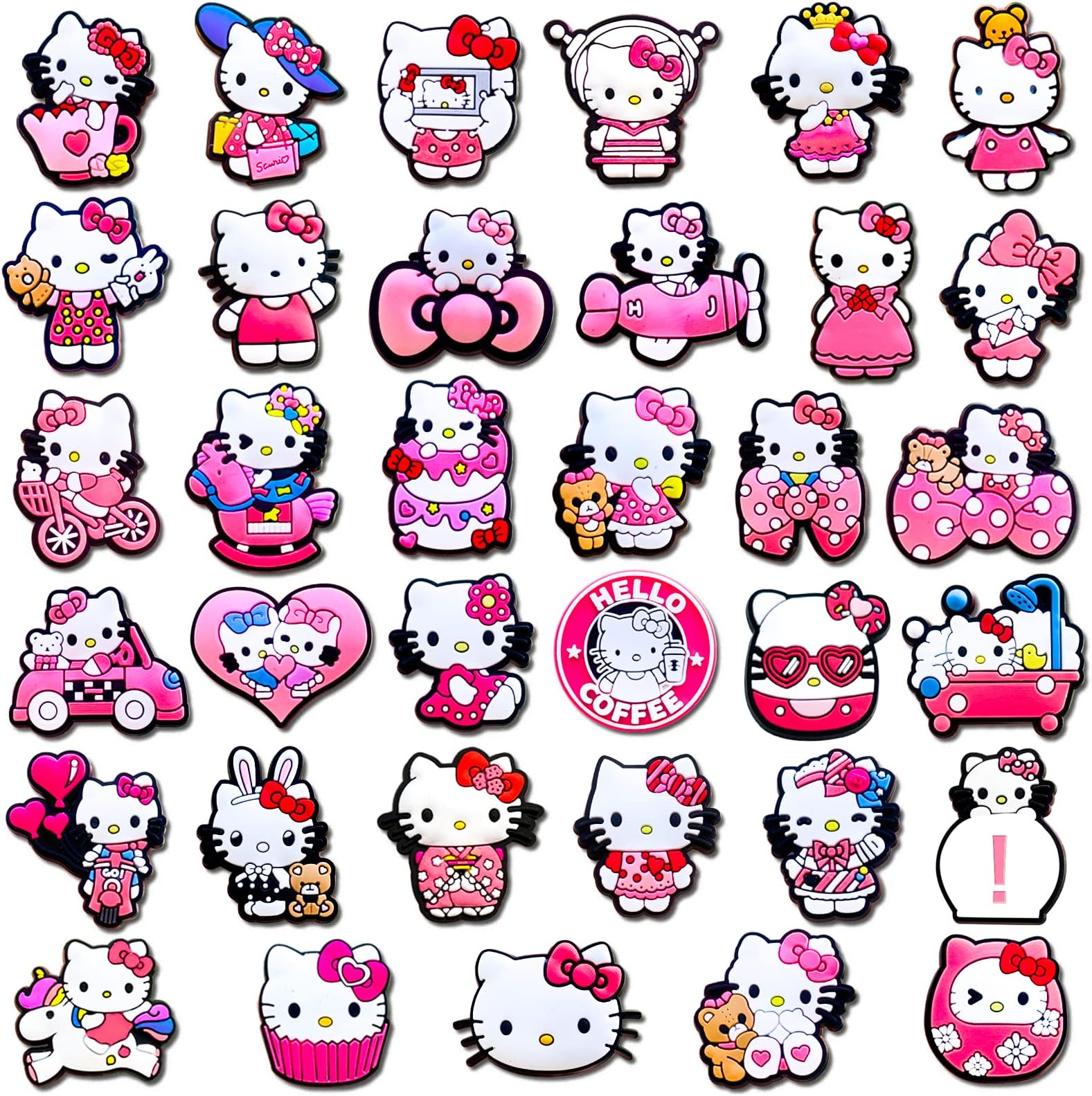 35 50Pcs Shoe Decoration Charms for Croc Sandals Decoration Kawaii Croc Charms for Kids Girls Teens Adults Women Party Gifts