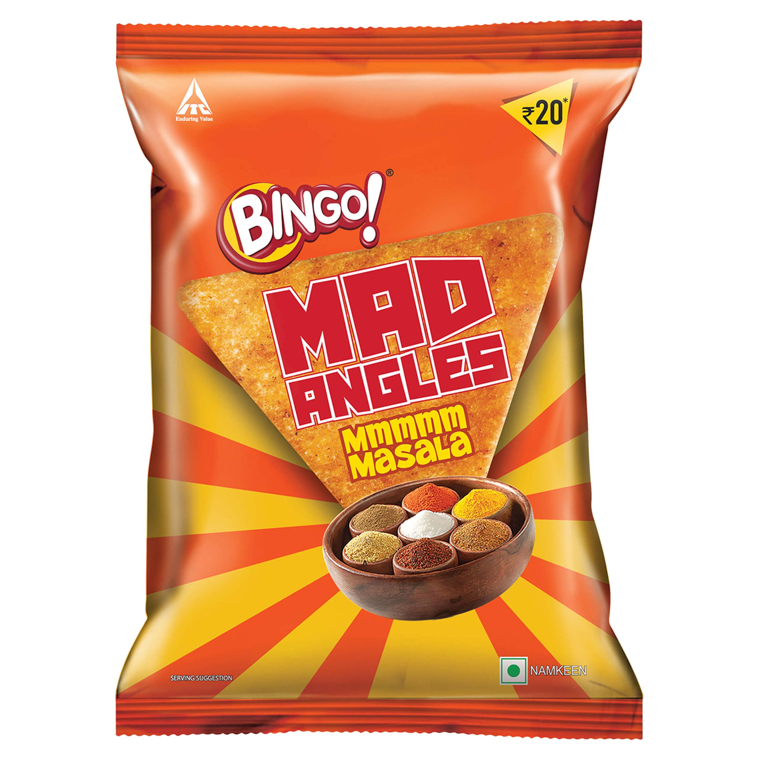 Bingo Fresh Produce Mad Angles Namkeen - Mmmmm Masala, 90G (B083587W6M) Amazon Price History, Amazon Price Tracker