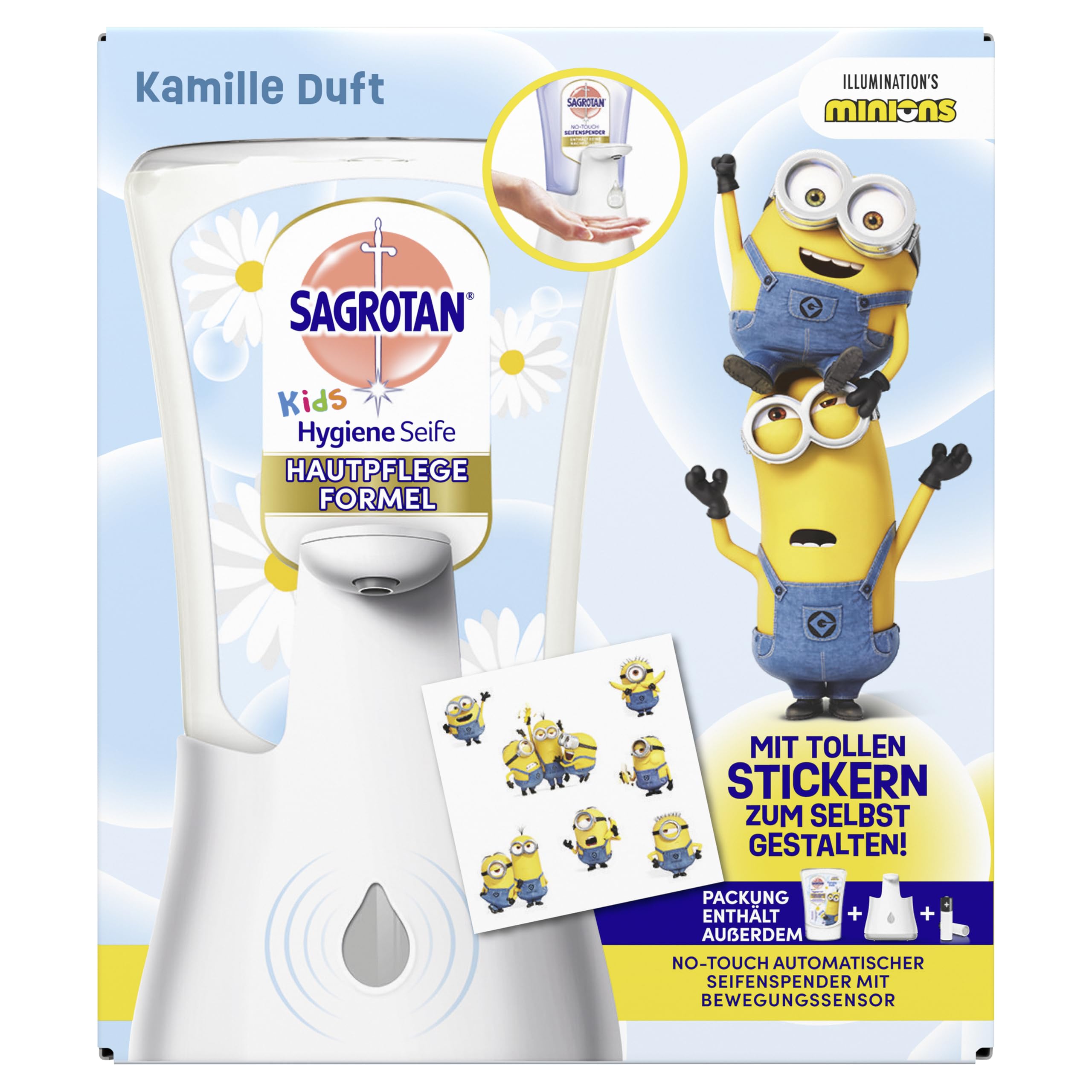 Sagrotan No-Touch Kids Starter Set inkl. 1 x 250 ml Nachfüller Kamille & 2 x 250 ml Nachfüller Wildbeere