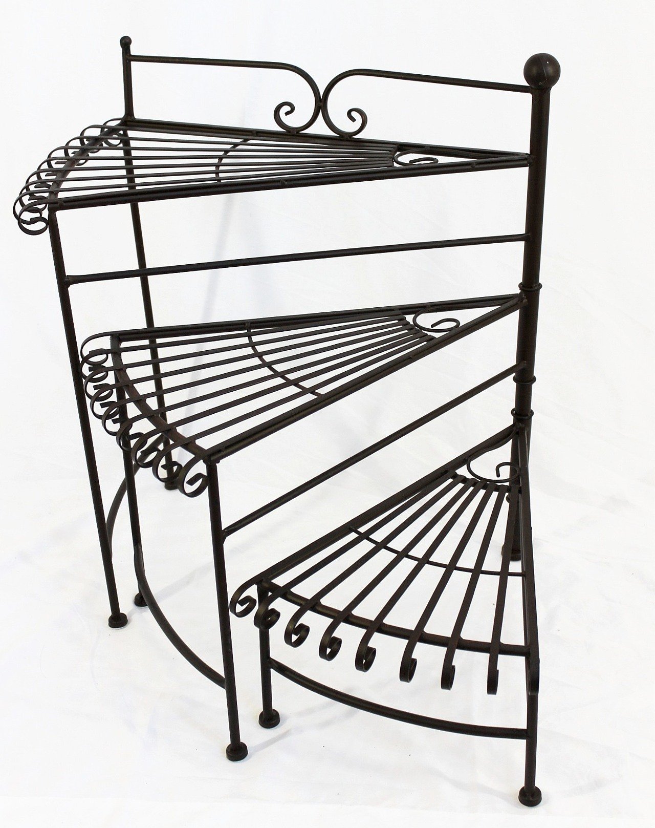 DanDiBo Blumentreppe Metall 64 cm Blumenständer mit 3 Ablagen DY11-12020 Pflanzenständer Blumenbank Blumenhocker Blumensäule Blumenregal