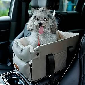 Dog Car Seat for Small Dogs Console Dog Booster Seat Detachable Washable Center Console Pet Car Seats Armrest Booster Seat for Puppy Cats Pets Up to 13.5lbs Fits Car Outdoor Travel