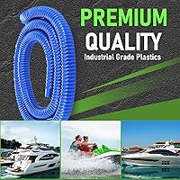 Vista 3 de Manguera de bomba de sentina, kit de instalación de bomba de sentina de 1-1/8 pulgadas de diámetro, manguera de PVC flexible sin torceduras