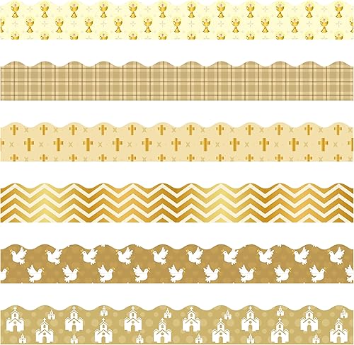 BeYumi TablĂłn de anuncios religioso cristiano con purpurina dorada y blanca, 96 unidades, color caqui, dios fe, festoneado, borde festoneado, para BeYumi TablĂłn de anuncios religioso cristiano con purpurina dorada y blanca, 96 unidades, color caqui, dios fe, festoneado, borde festoneado, para