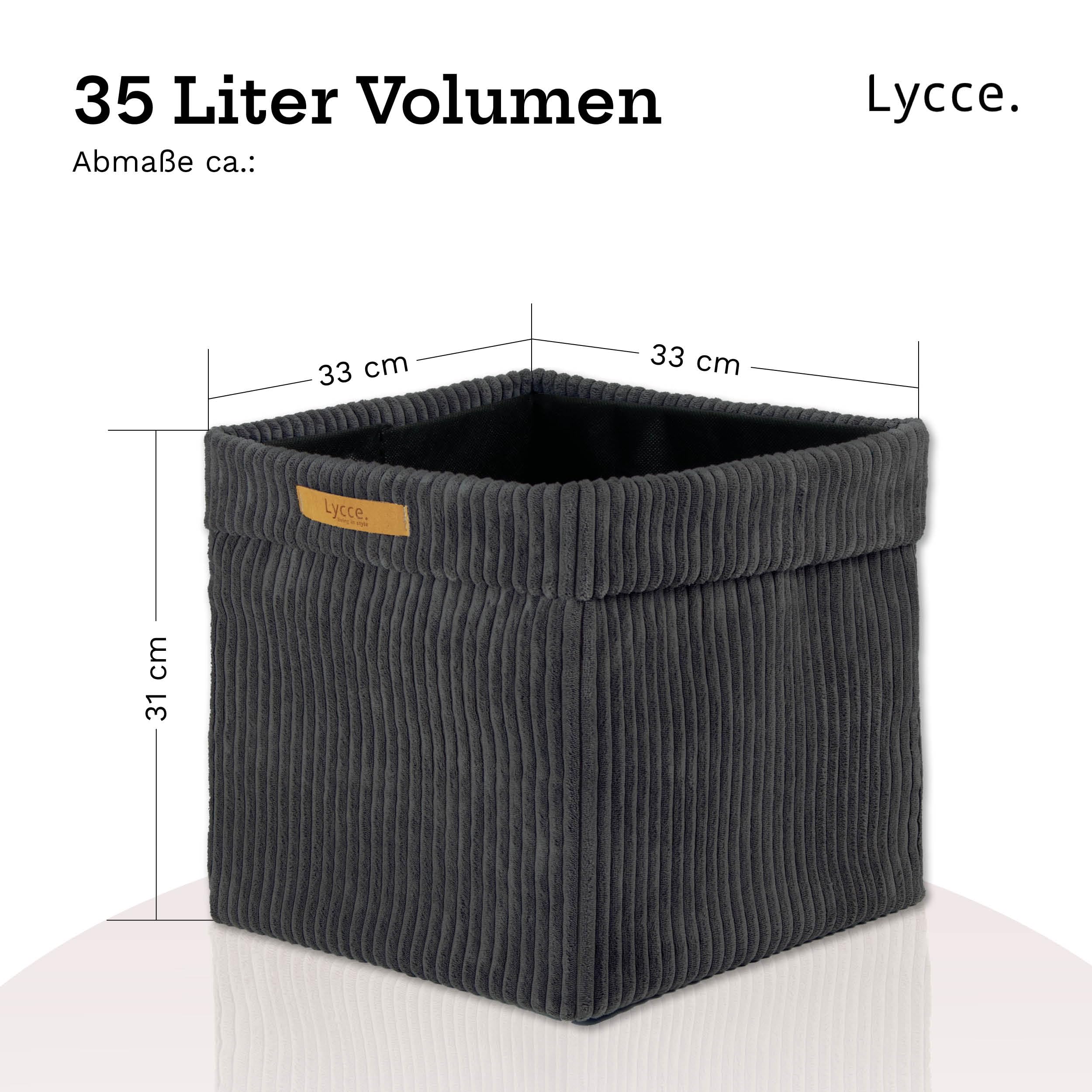 Lycce Kallax Box Cord 2er Set | Insert Kallax 33 x 33 x H31 cm | Scatola di archiviazione con rivestimento in corda rimovibile adatta per lo scaffale Kallax | Scatole di ordinamento pieghevoli in