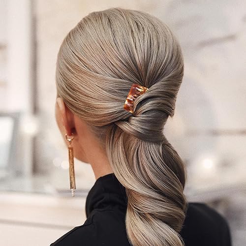 Miniatura 3 de 6 peines laterales franceses, pequeños accesorios decorativos para peinar el cabello, pinzas de sujeción fuerte para el cabello para mujeres (negro,