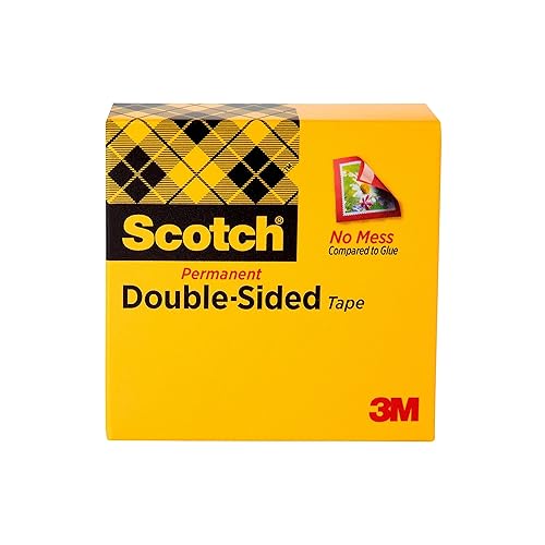 Miniatura 3 de Scotch Cinta de doble cara, 1/2 pulgada x 900 pulgadas, permanente, 1/paquete (665) (paquete de 2)