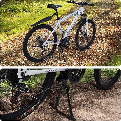 Miniatura 6 de Soporte ajustable para bicicleta de adulto  Soporte doble de bicicleta de montaje central resistente para bicicletas de 24, 26, 27.5, 29 pulgadas,