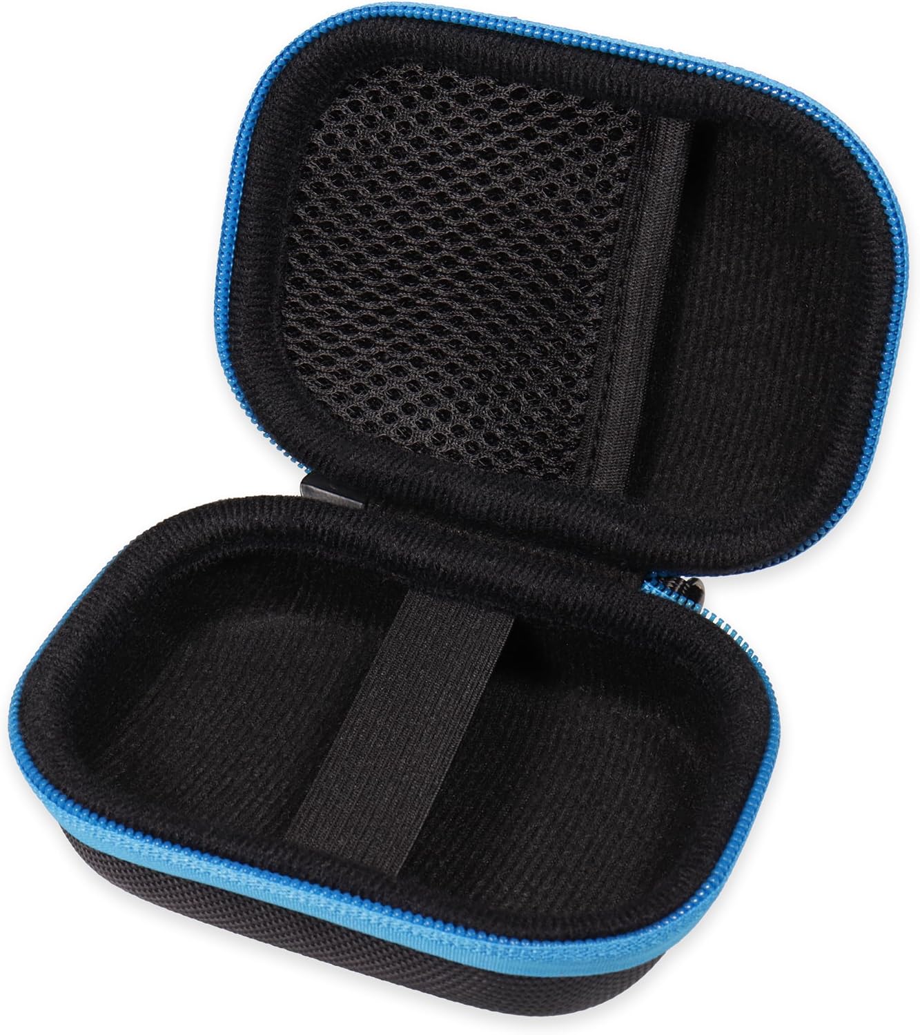 Golf GPS Case for Swami Kiss Golf GPS Rangefinder, Izzo Swami 6000, Swami 4000, 4000+, 5000 Golf GPS Rangefinder; Garmin Approach G30, G6, G7., Black with blue zip