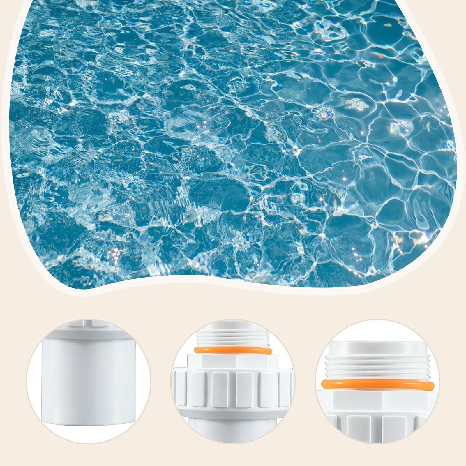 Connecteur de Pompe à Sable pour Piscine, Accessoires de Piscine, Joint de Réservoir de Sable, Adaptateur de Tube d'eau pour La Maison, Blanc 1,5 Pouce