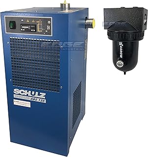 Schulz REFRIGERATED AIR Dryer for AIR Compressor, Compressed AIR Systems, 125 CFM, Good for 20HP, 25HP, 30HP COMPRESSORS (with PRE-Filter)