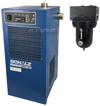 Schulz REFRIGERATED AIR Dryer for AIR Compressor, Compressed AIR Systems, 125 CFM, Good for 20HP, 25HP, 30HP COMPRESSORS with PRE-Filter