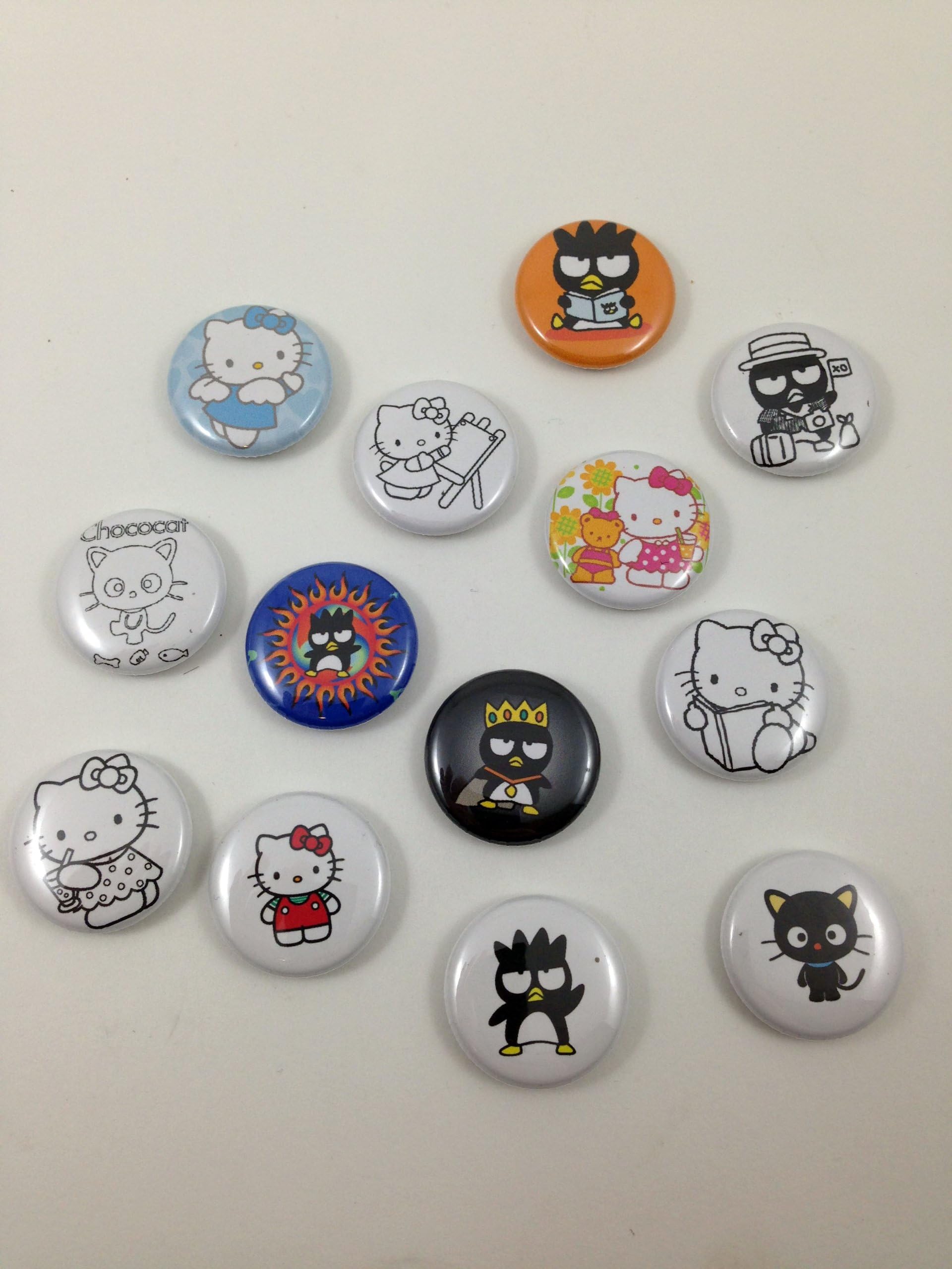 Set of 13 BRAND NEW Hello Kitty / San Rio One Inch Buttons / Pins